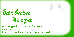 barbara merza business card